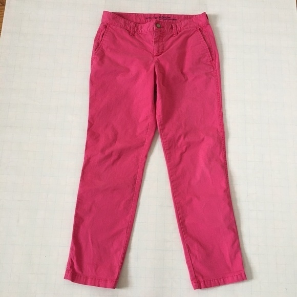 Gap Girlfriend Khakis Pink Relax Fit Straight Pant - Picture 1 of 12